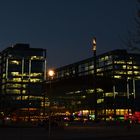 Berliner Hauptbahnhof mit Lichtinstallation