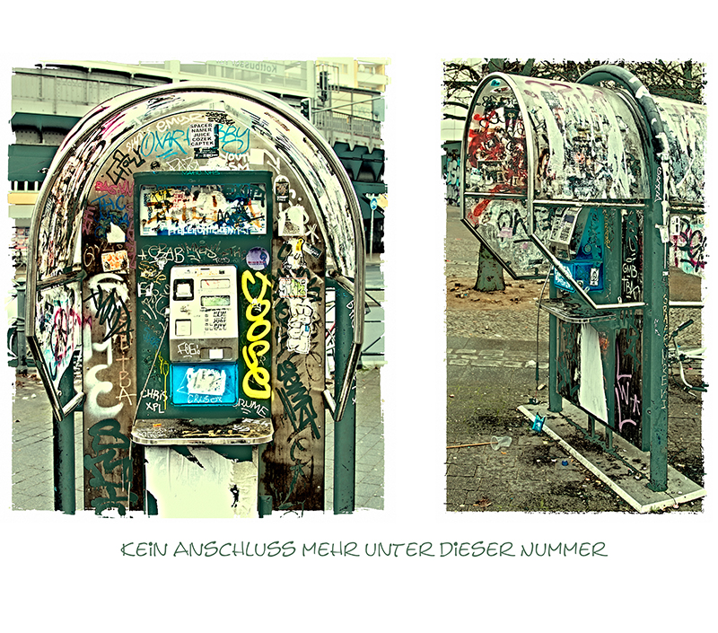 Berliner Telefonzelle in Zeiten der Handys