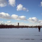 Berlino, passeggiata ghiacciata