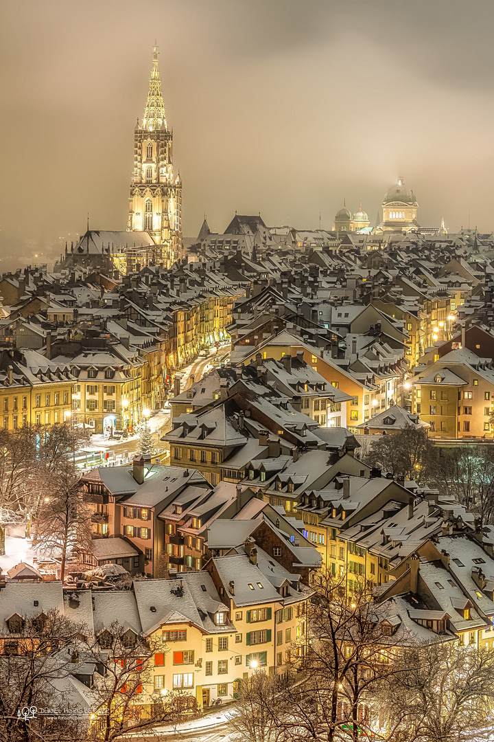 Bern in einer Winternscht