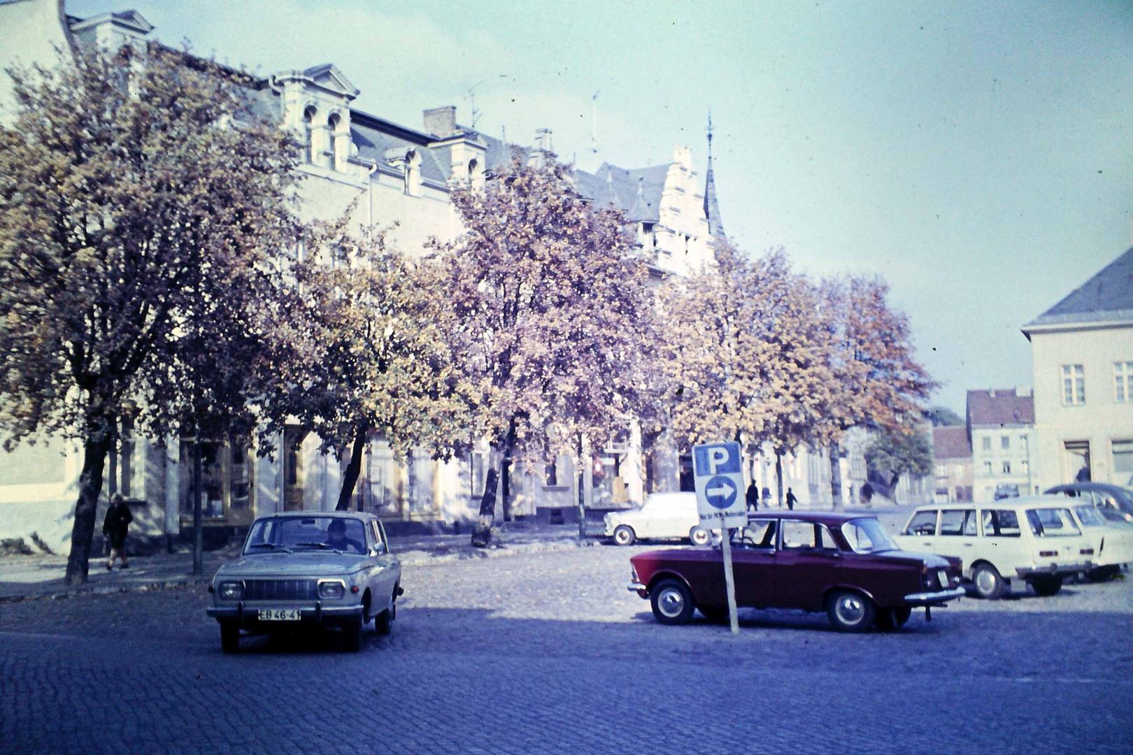 Bernau 60er Marktplatz Blick auf Breite Straße und Hohe Steinstraße