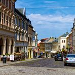 BERNBURG. BLICK NACH UNTEN VON GANZ OBEN.