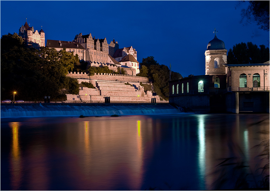 Bernburg, Schloss und Wasserkraftwerk