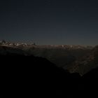 Berner Alpen vom Nufenenpass bei Nacht