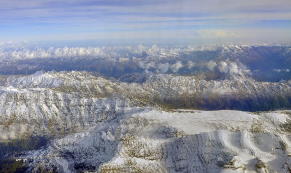 Berner Oberland - Schweiz - 3D Intertlaced Bild an einem Polfilter Monitor oder 3D TV anschauen.