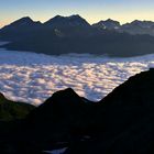 Berner Oberland und überwölktes Rhonetal von Bella Tola