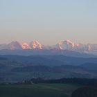 Bernese Mountains at sunset light