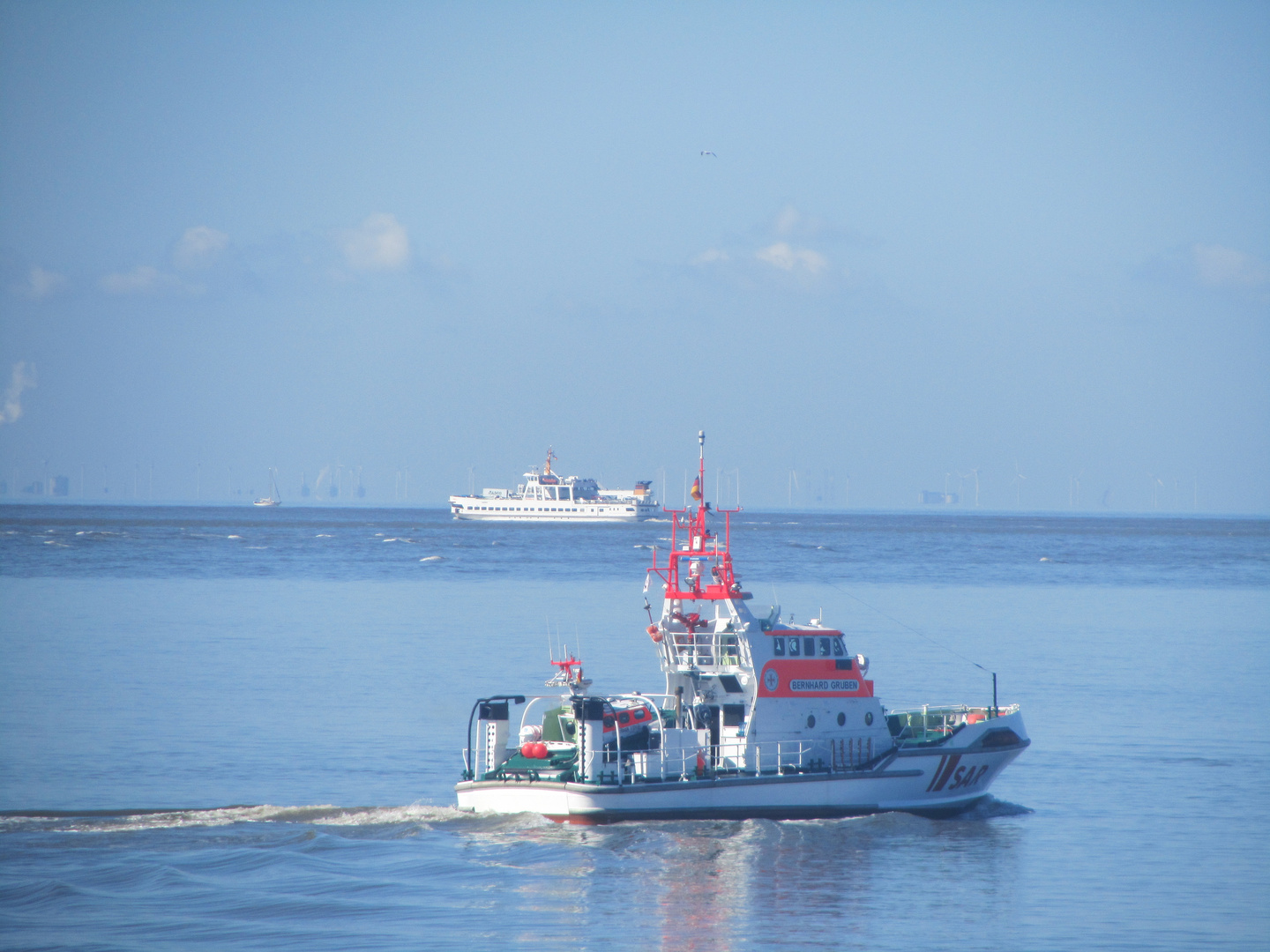 Bernhard Gruben auf der Nordsee