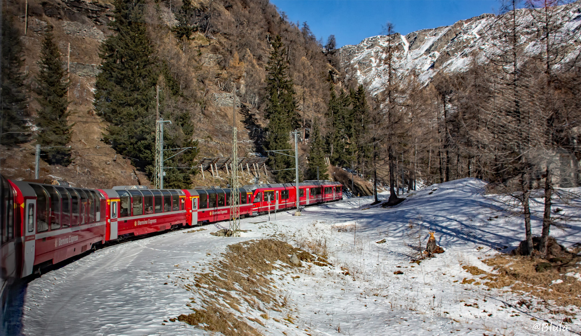 Bernina-Express, abwärts Richtung Süden