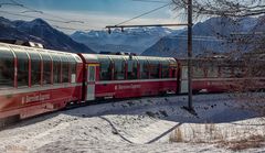 Bernina-Express, Talfahrt in Richtung Poschiavo