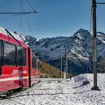 Bernina-Express, von nun an geht‘s bergab