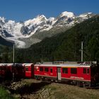 Berninabahn am Morteratschgletscher