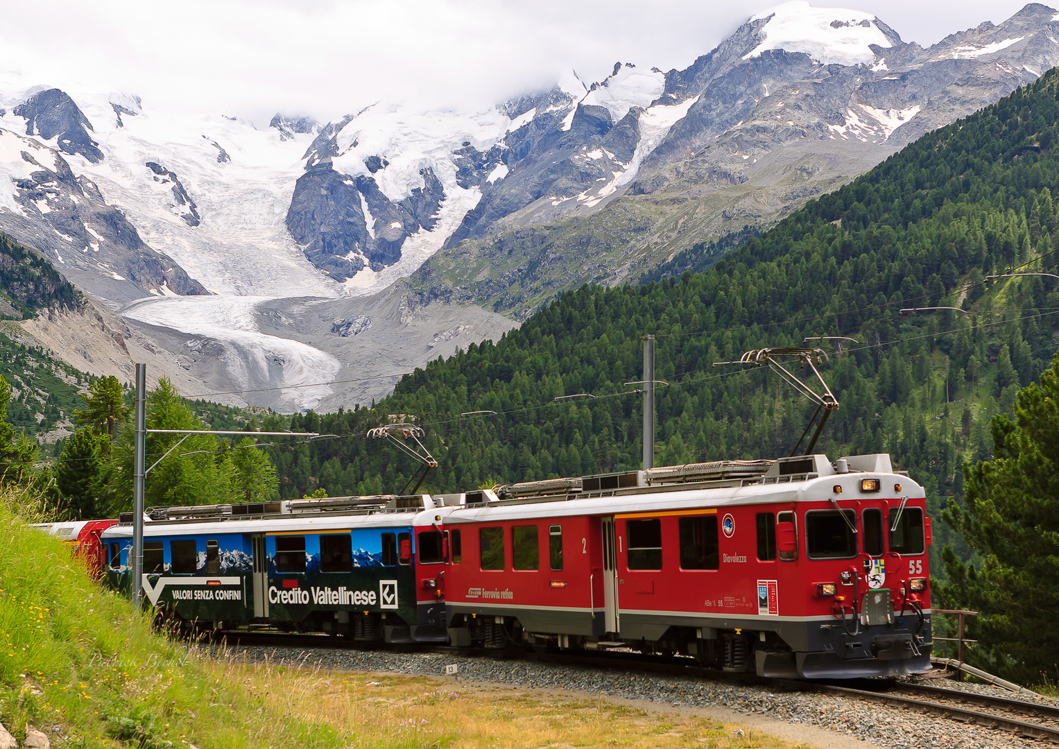 Berninabahn - die Montebellokurve (2) ...