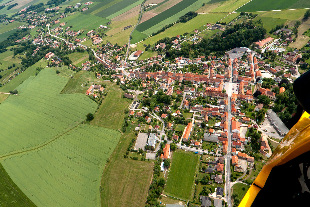 Bernstadt im Anflug