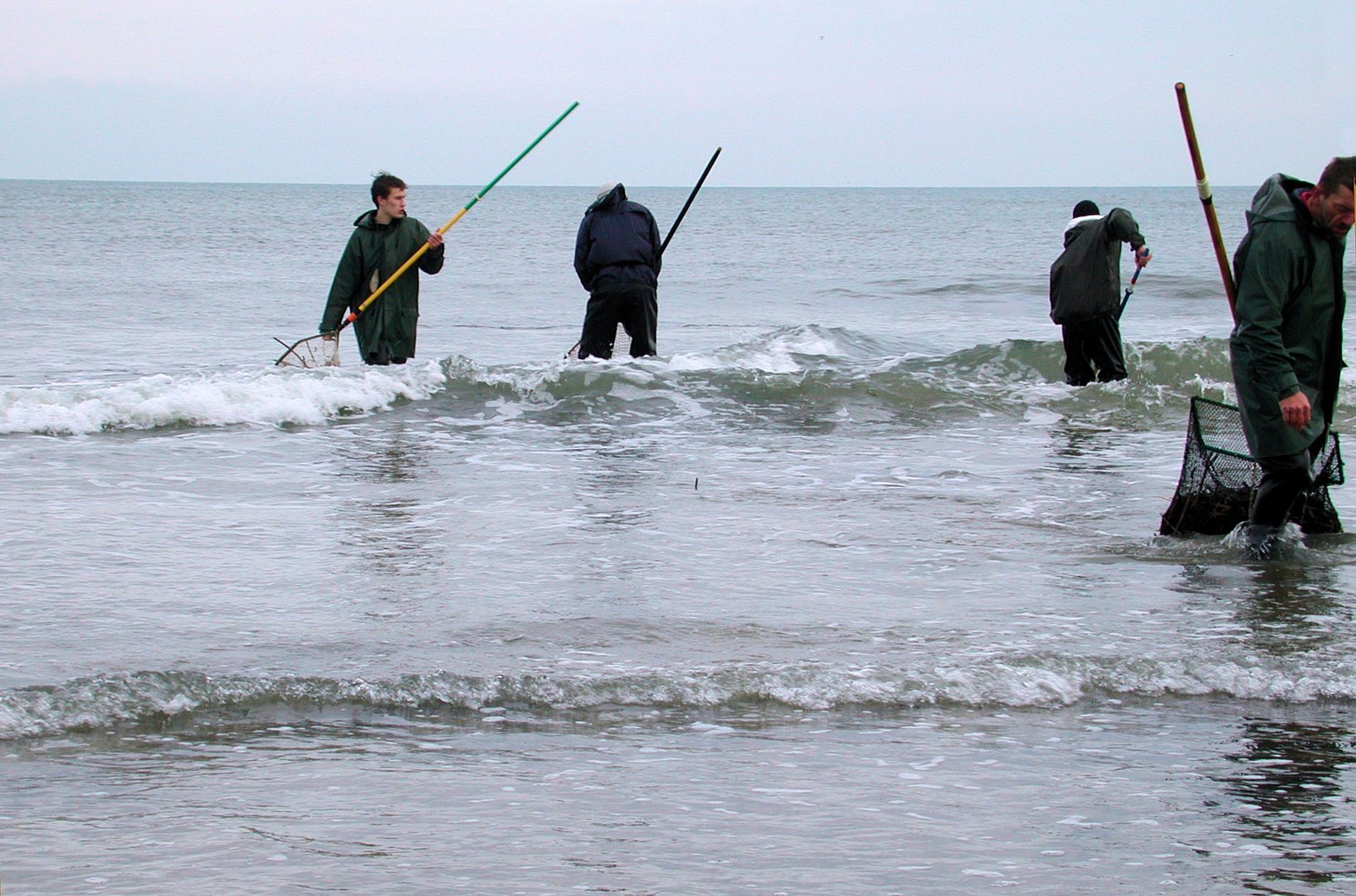 Bernsteinfischer in der Ostsee bei Kolberg