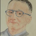 Bert Brecht in Pastellkreide