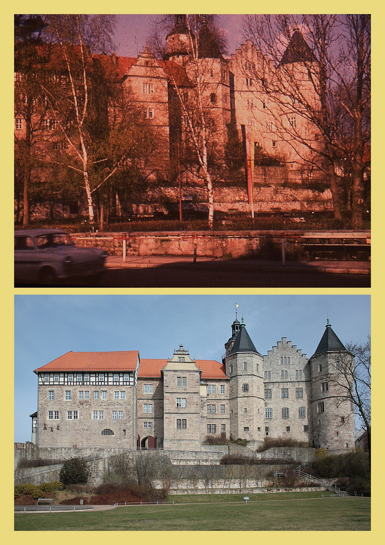 Bertholdsburg in Schleusingen 1972 und heute