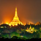 berühmte Pagoda in Yangon