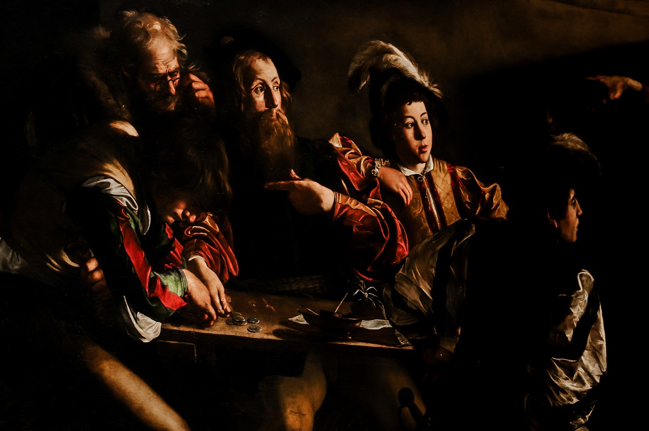 Berufung des Matthäus /Ausschnitt (Caravaggio)