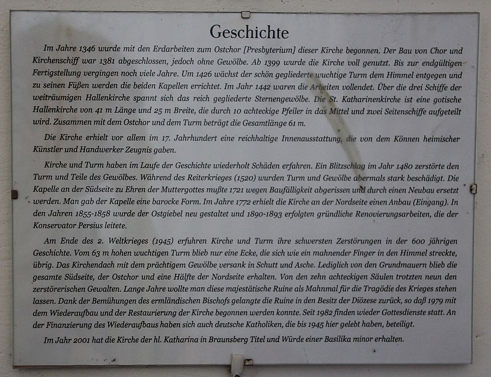 Beschreibung Katharinenkirche Braunsberg
