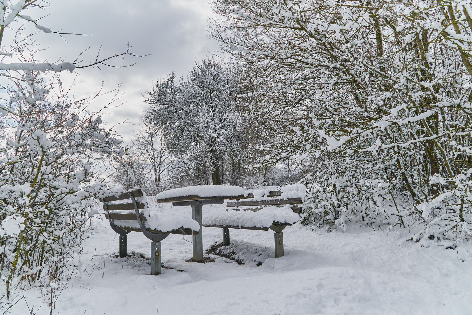 Besetzt mit Schnee