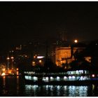 Besiktas, Istanbul, Schiffanlegeplatz bei Nacht