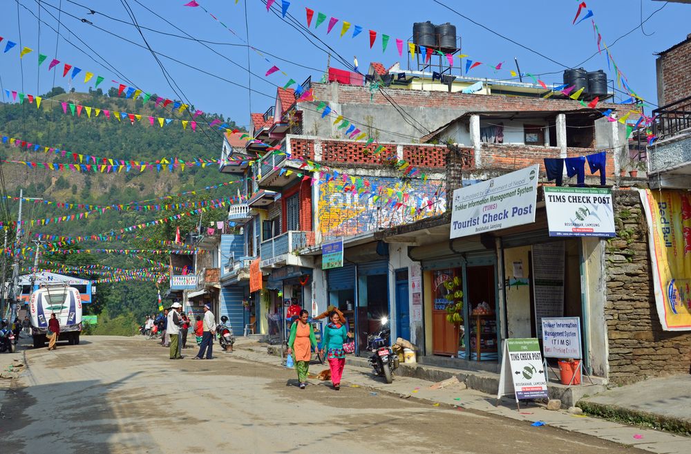 Besisahar liegt am Ende des Manaslu-Treks