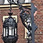 Besonders alte Lampe am Schloss Nordkirchen