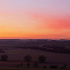 Besonders feines Morgenrot beim Blick nach Süden zur Autobahn von Prag...