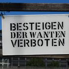 Besteigen der Wanten verboten