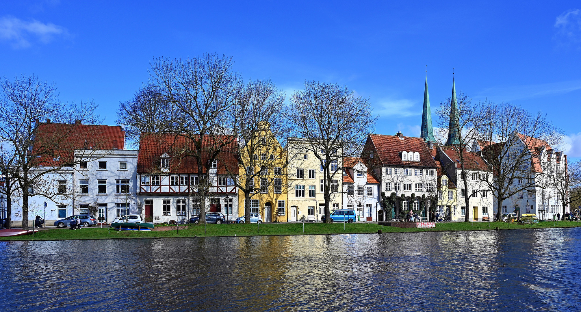 Bester Sonnenschein aber kalt in Lübeck am 02.04.23