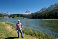 Besuch am Misurinasee, Selbstportrait