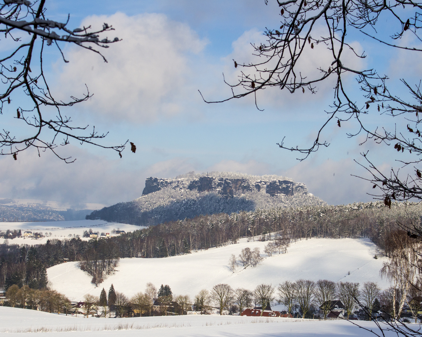 Besuch auf dem Pfaffenstein im Winter