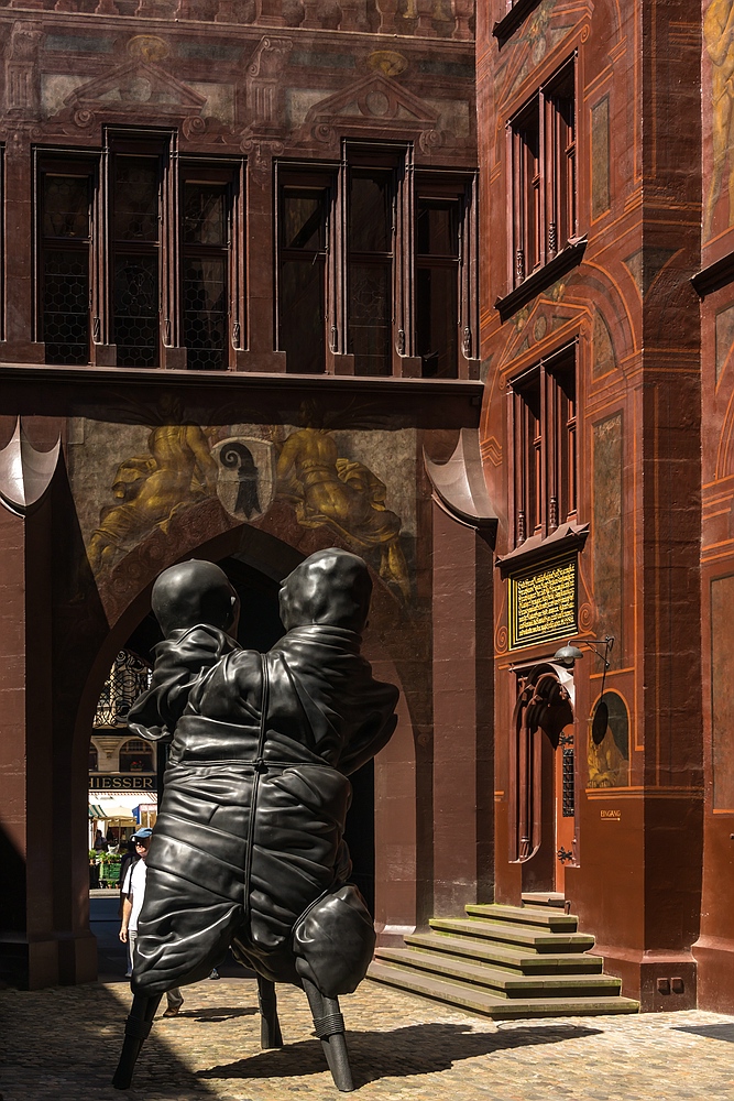 Besuch im Rathaus-Innenhof