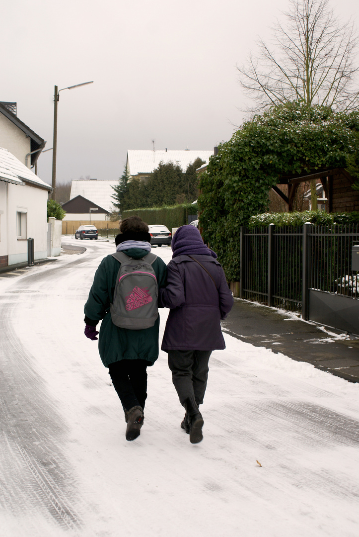 Besuch im Schnee