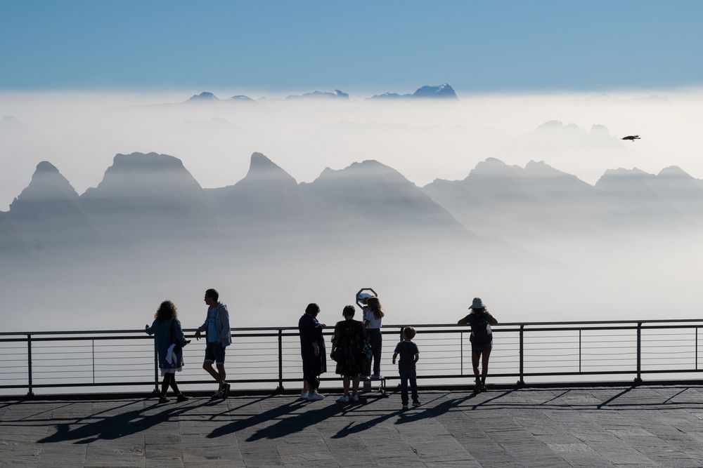 Besucher auf dem Säntis