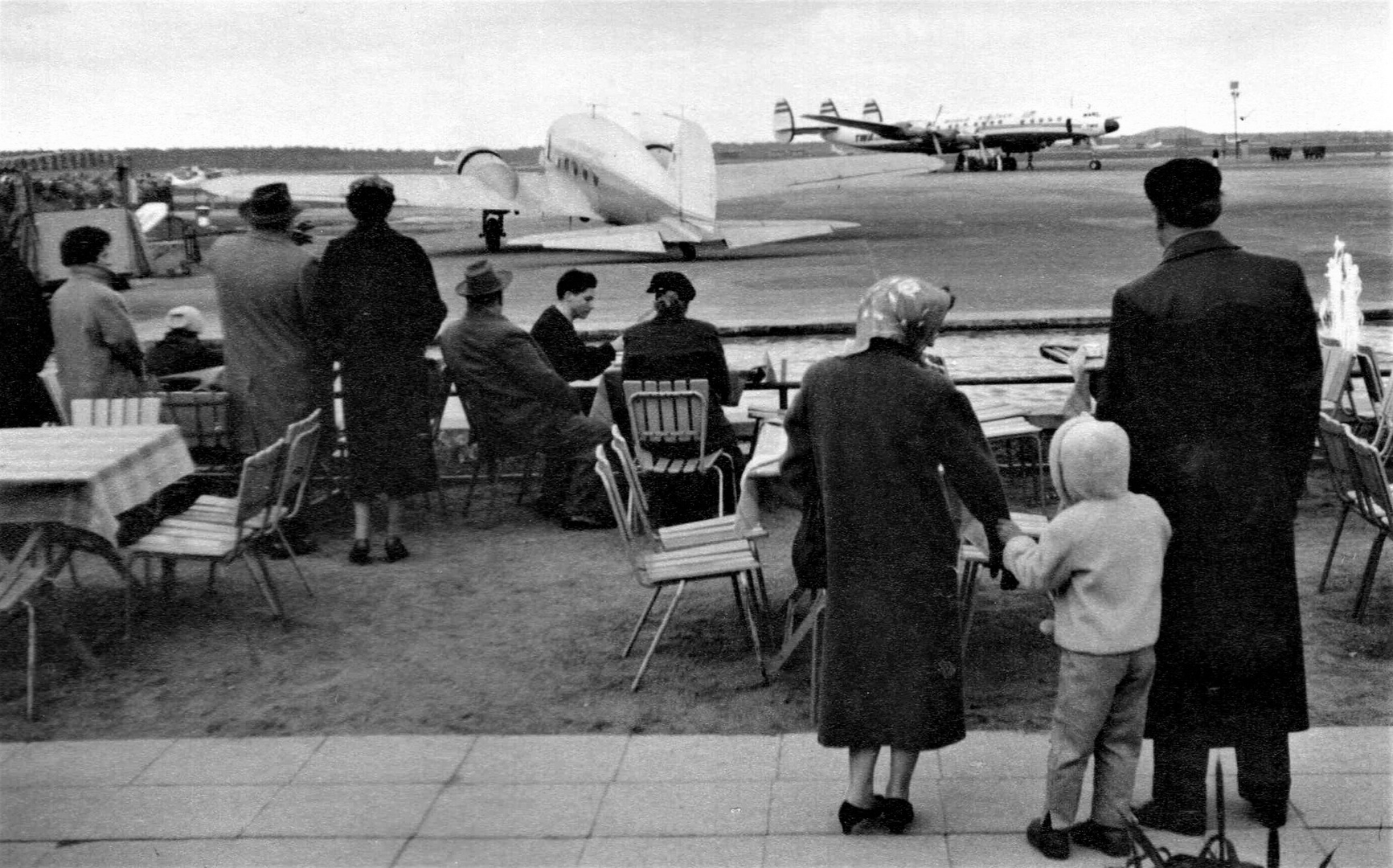 Besuchercafe Flughafen Frankfurt 1958