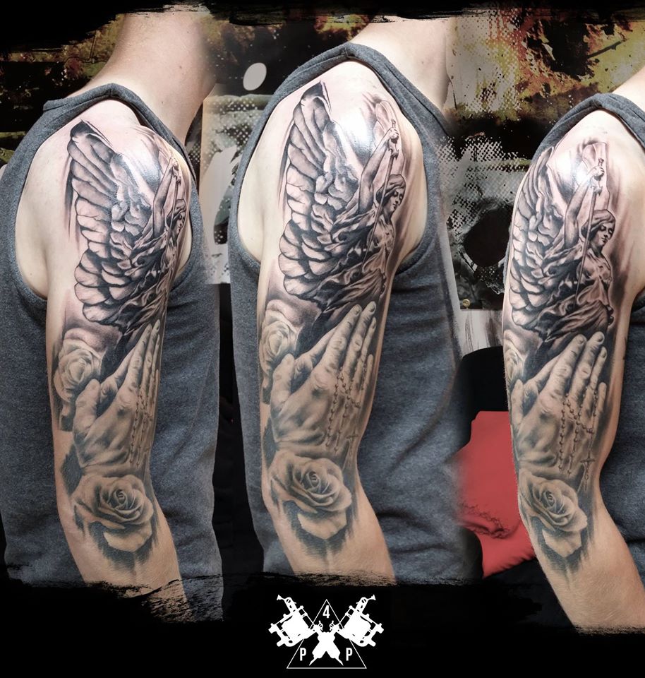 Betende Hande Foto Bild Kunstfotografie Kultur Tattoo Engel Bilder Auf Fotocommunity