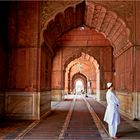 betender Moslem in der Jama Masjid