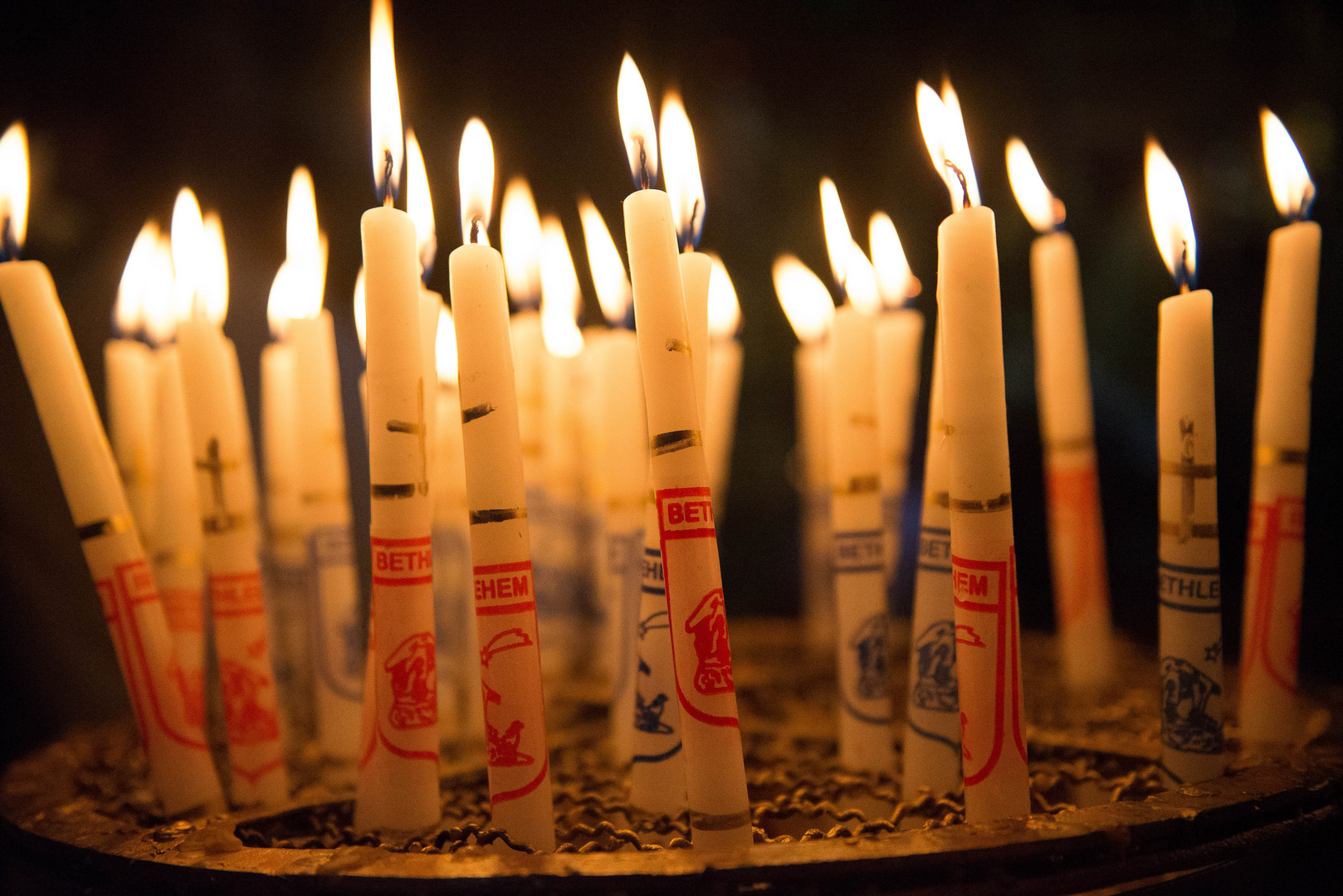 Bethlehem - Candles in the Church of the Nativity