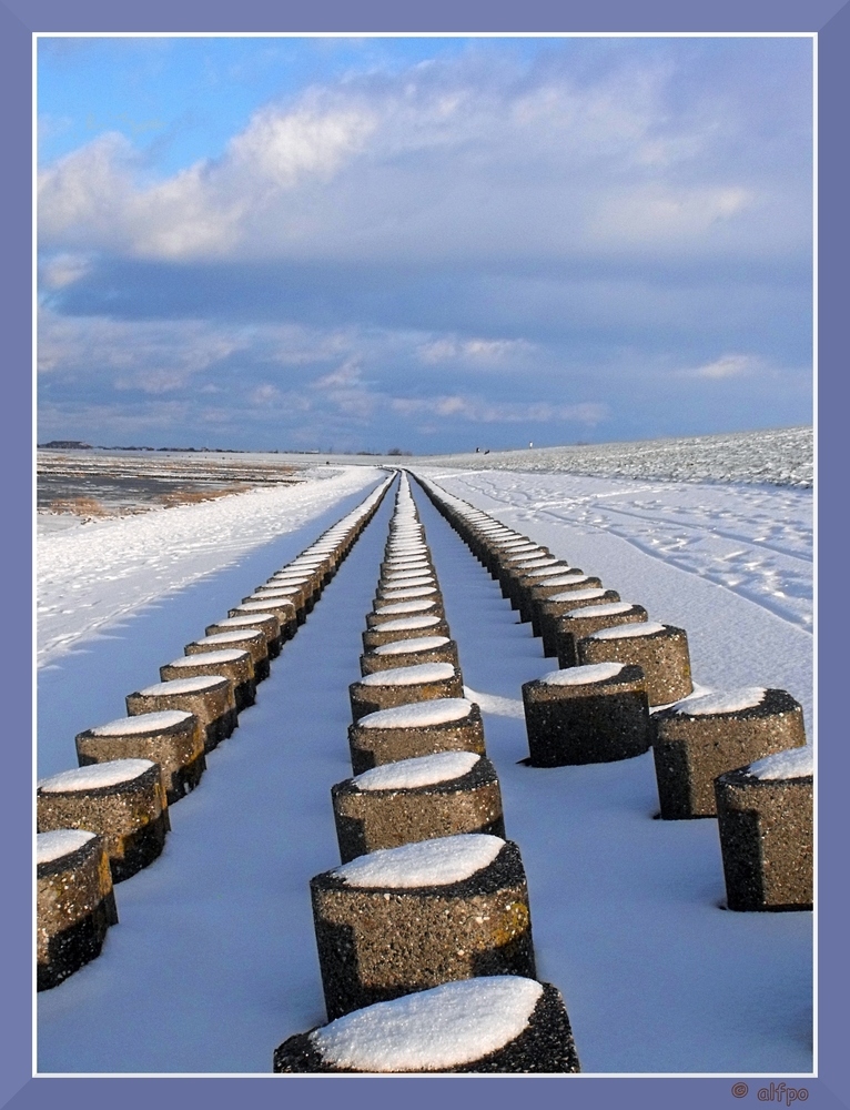 Beton im Schnee