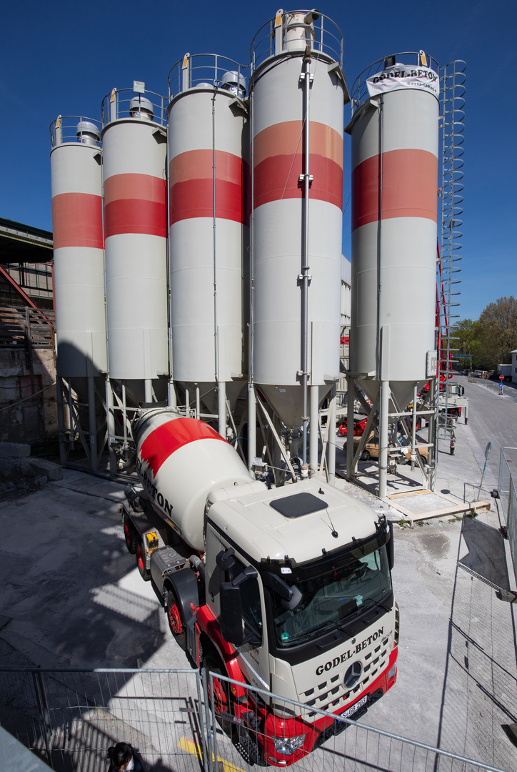 Betonmischanlage für die Baustelle