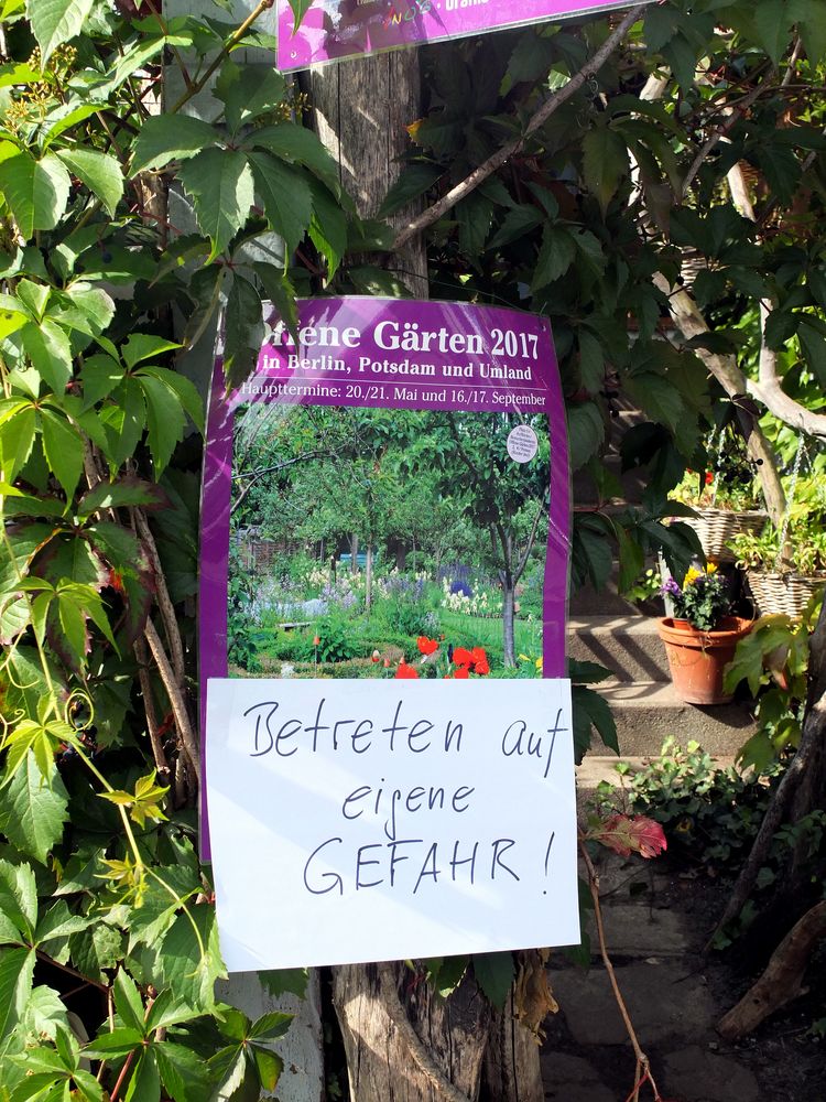 Betreten auf eigene Gefahr