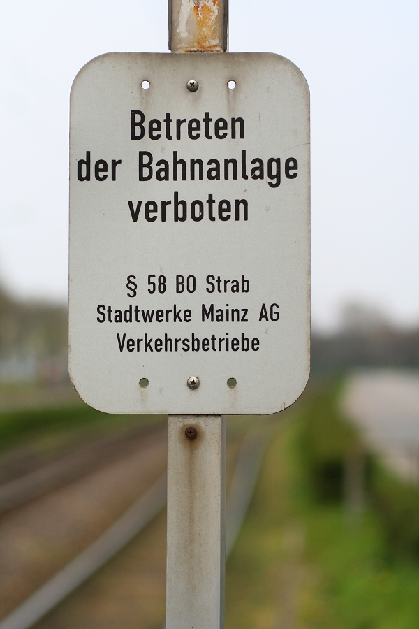 Betreten der Bahnanlage