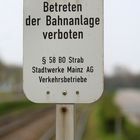 Betreten der Bahnanlage