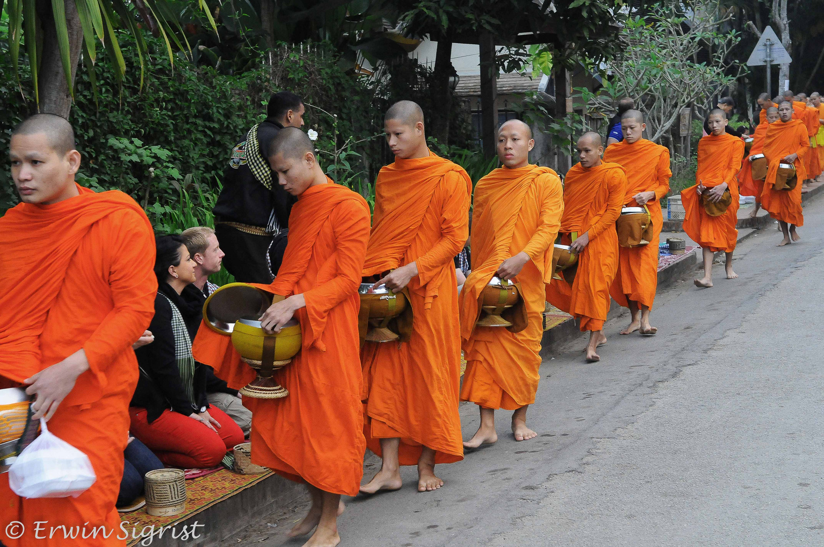 Bettelmönche in Luang Prabang