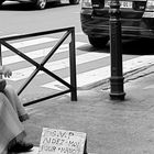 Bettler auf den Straßen Paris