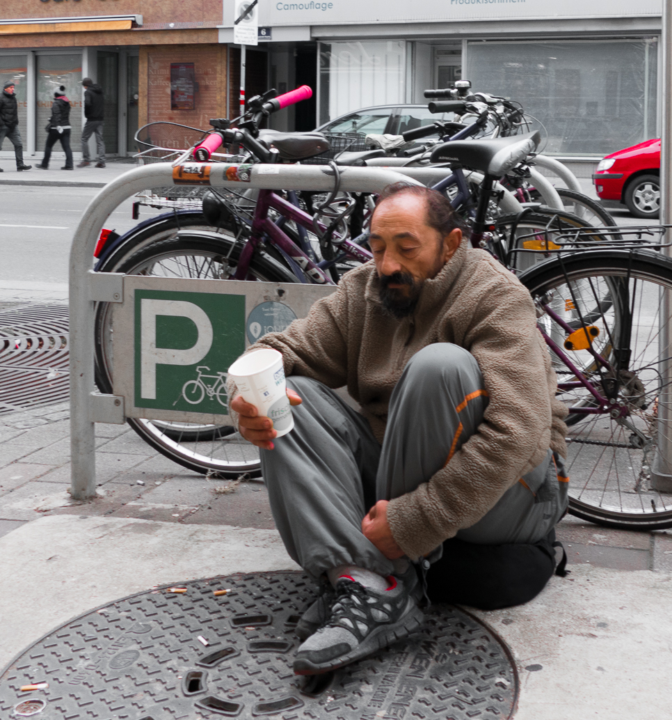 Bettler auf der Landstraßer-Hauptstraße