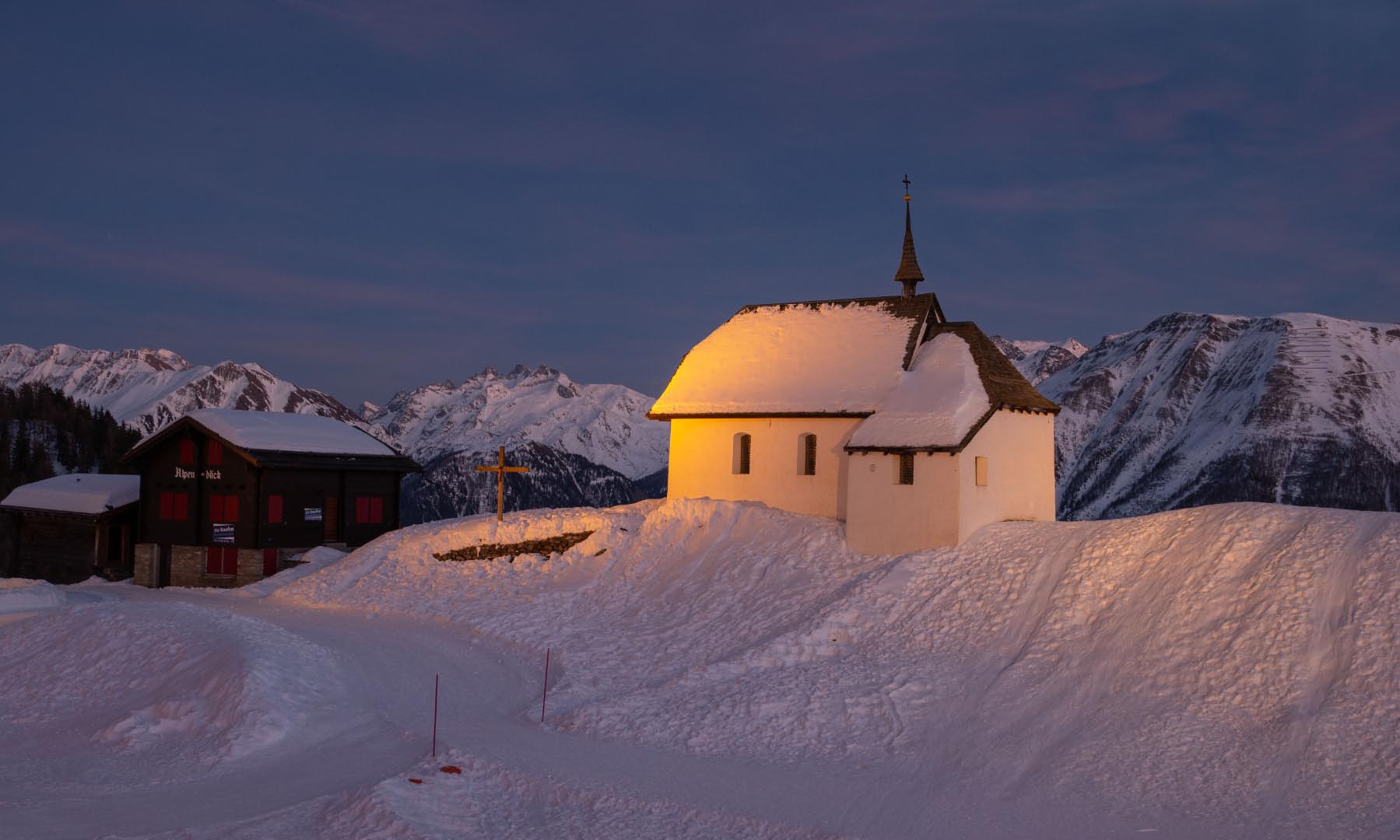 Bettmeralp Kapelle Maria im Schnee