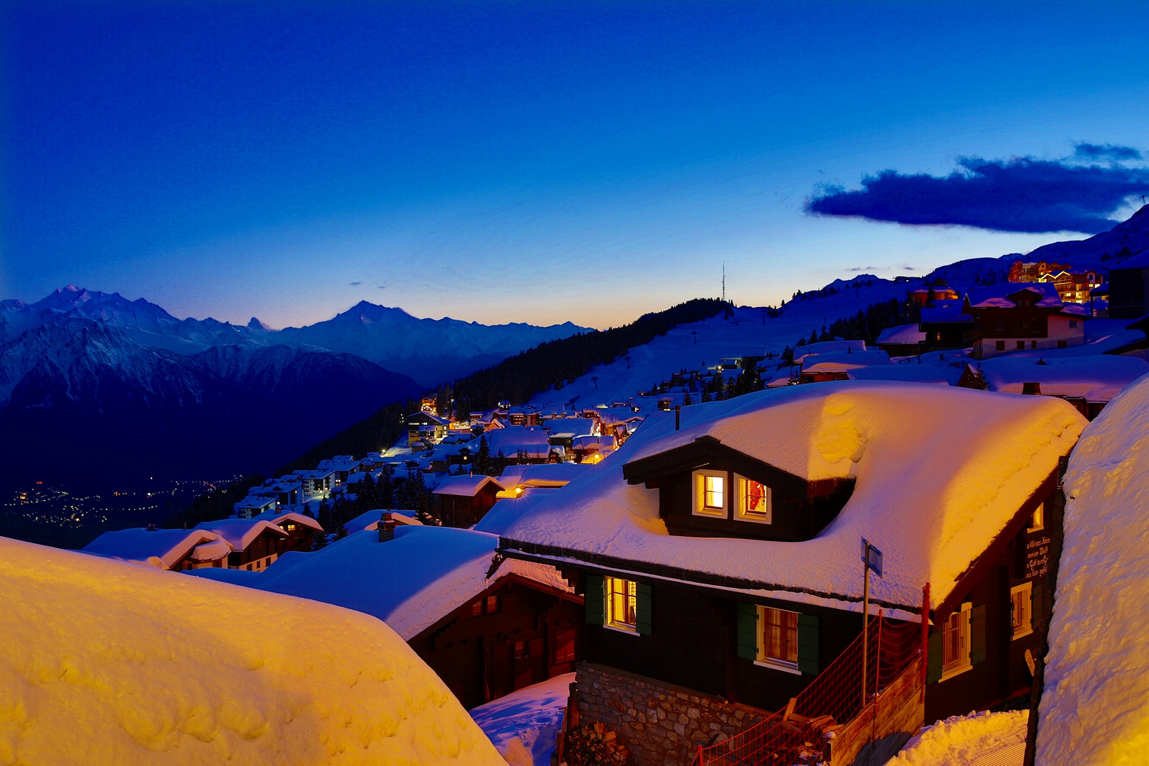Bettmeralp Schweiz Foto Bild Abendstimmung Schweiz Blaue Stunde Bilder Auf Fotocommunity
